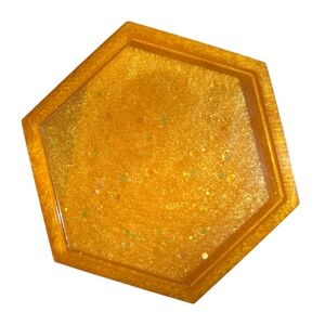 Gold Glitter Coaster | Jewelry plate